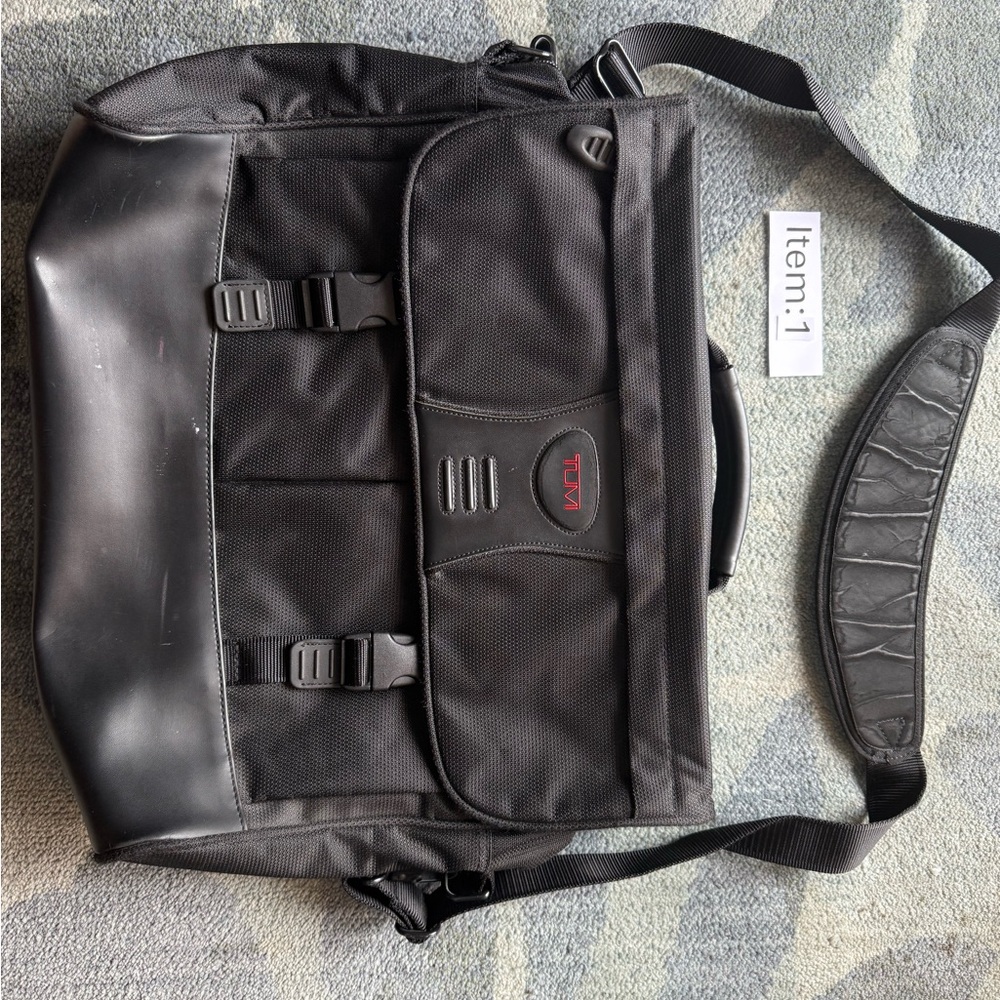 Tumi Black Messenger Bag